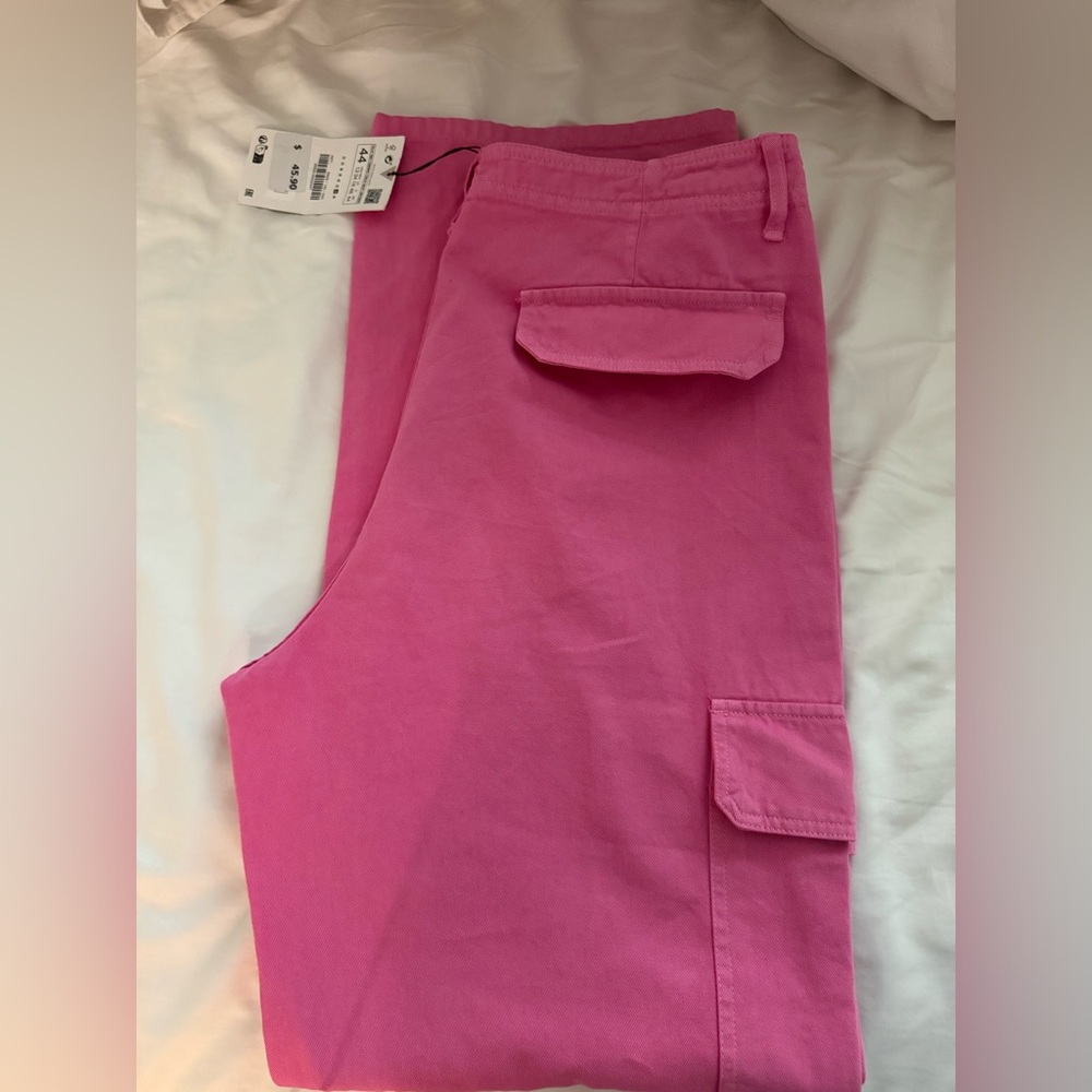 Pink Zara cargo pants